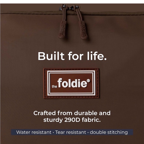 Brown Foldie Bag for travel fits under seat in airplane - Picture 5 of 6